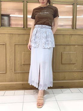 「ME COUTURE（ミークチュール）のアイテム（スカート）」を使った、DEICYさん（レディース・161cm）の夏コーディネート