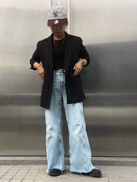 「アイテム（デニムパンツ）」を使った、T.N.0322さん（レディース・154cm・40代）の秋コーディネート