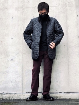 「LAVENHAM（ラベンハム）のアイテム（その他アウター）」を使った、イーサン・ハントさん（メンズ・181cm）の冬コーディネート