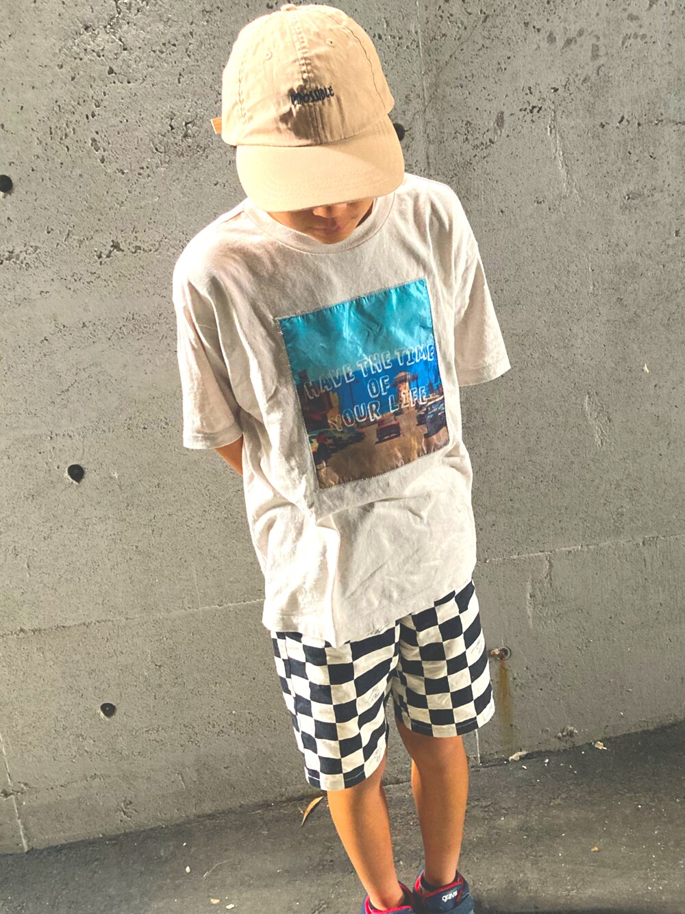 「夏だ！Tシャツ着よう！、今日のコーデ」｜「HOGAN RANCH WEARのアイテム（パンツ、ブラック系）」を使った、asfy♡さん（レディース・160cm）の夏コーディネートの1枚目の写真