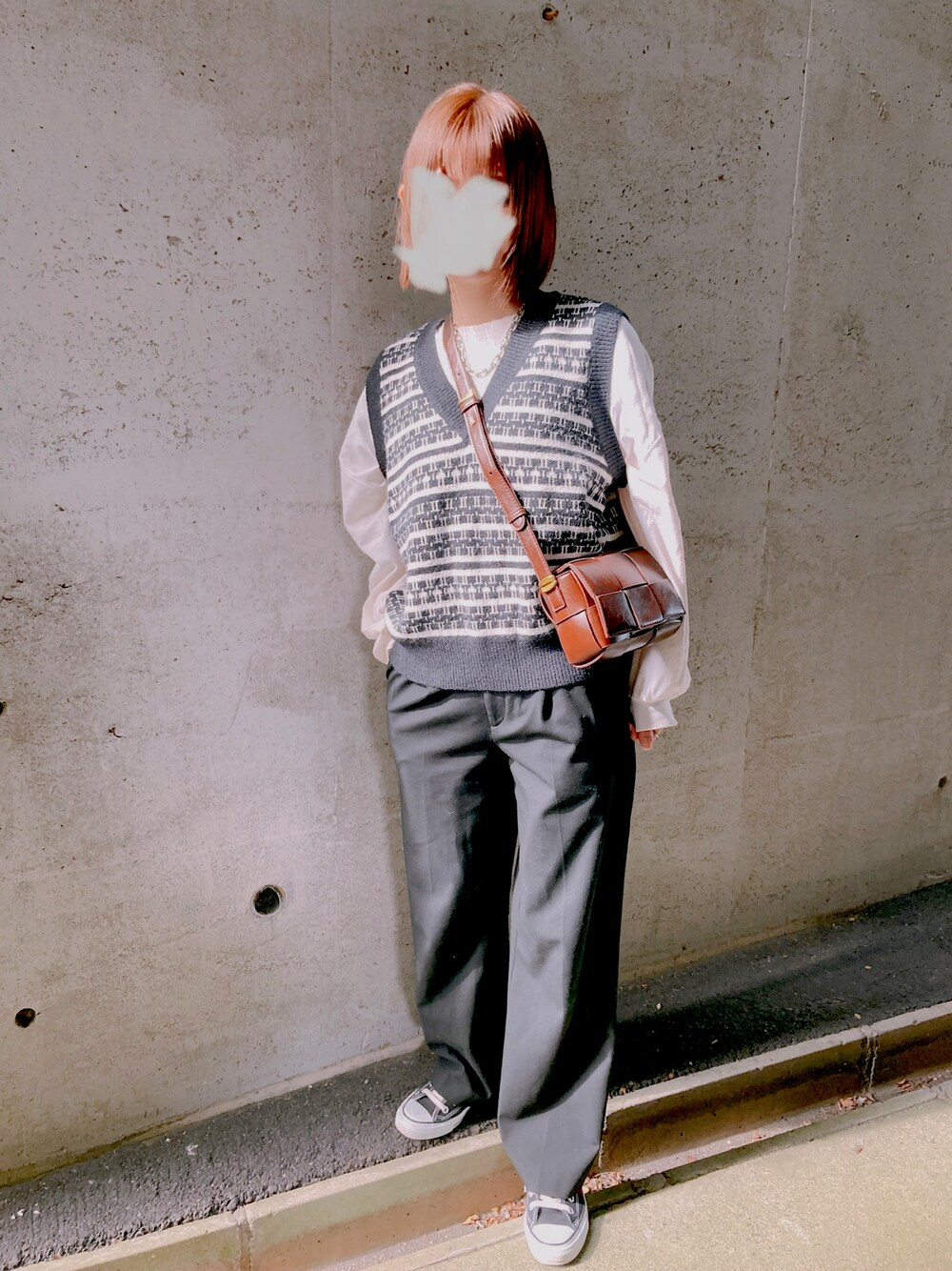 「大人カジュアル、秋服、パンツスタイル」｜「UNIQLOのアイテム（スラックス、ブラック系）」を使った、asfy♡さん（レディース・160cm）の秋コーディネートの1枚目の写真