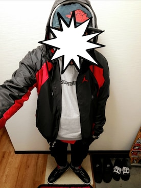 「Jordan（ジョーダン）のアイテム」を使った、きのこ＠毒x毒x毒さん（メンズ・180cm）の冬コーディネート