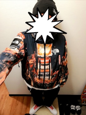 「アイテム（マウンテンパーカー）」を使った、きのこ＠毒x毒x毒さん（メンズ・180cm）の秋コーディネート