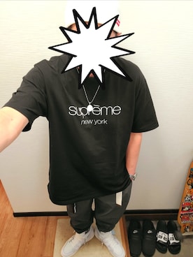「Supreme （シュプリーム）のアイテム（帽子）」を使った、きのっぴさん（メンズ・180cm）の春コーディネート