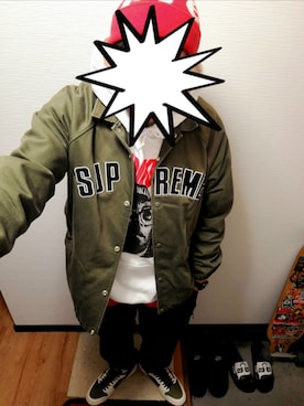 「NIKE」｜「アイテム（ジャケット/アウター）」を使った、きのこ＠毒x毒x毒さん（メンズ・180cm）の冬コーディネート