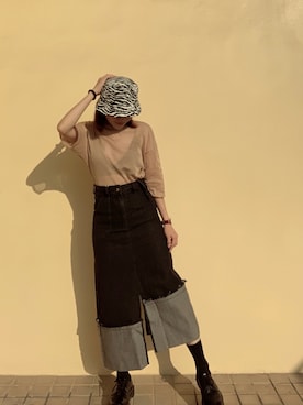 「WEAR」｜「アイテム（帽子）」を使った、cianさん（レディース・163cm）の夏コーディネート