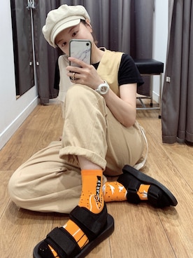 「WEAR」｜「アイテム（帽子）」を使った、cianさん（レディース・163cm）の夏コーディネート