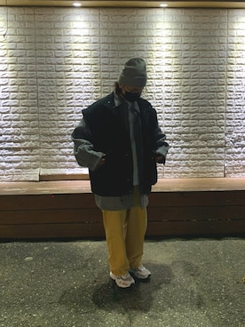 「plain-me（プレインミー）のアイテム（ジャケット/アウター）」を使った、cianさん（レディース・163cm）の秋コーディネート