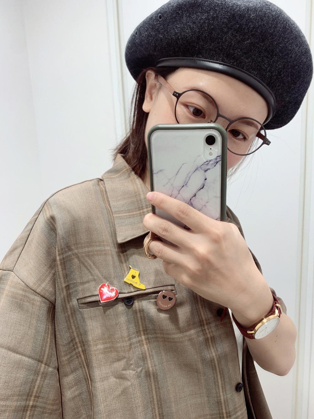 「これが私をアゲる服、WEARBOOKエントリー、WEAR、ootd、outfit、Dr.Martens、Daniel Wellington、pixelcake、Queen shop、no.11」｜「Daniel Wellingtonの【DANIEL WELLINGTON】ダニエルウェリントン CLASSIC ROSELYN 36mm 腕時計（アナログ腕時計、レッド系）」を使った、cianさん（レディース・163cm）の夏コーディネートの1枚目の写真