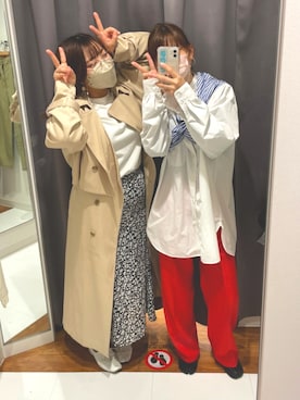 「JEANASIS（ジーナシス）のアイテム（バレエシューズ）」を使った、あすちんさん（レディース・153cm）の春コーディネート