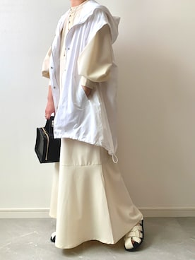 「ISOOK（アイスー）のアイテム（ワンピース/ドレス）」を使った、miさん（レディース・154cm）の春コーディネート