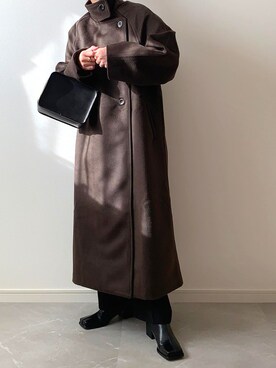 「select MOCA by son（セレクトモカバイソン）のアイテム（その他アウター）」を使った、miさん（レディース・154cm）の冬コーディネート