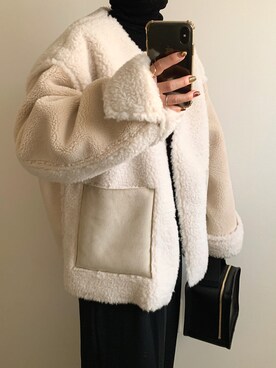 「KBF（ケイビーエフ）のアイテム（その他アウター）」を使った、miさん（レディース・154cm）の秋コーディネート