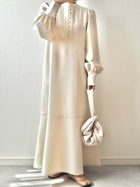 「ISOOK（アイスー）のアイテム（ワンピース/ドレス）」を使った、miさん（レディース・154cm）の春コーディネート