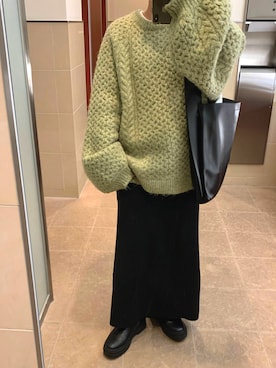 「SHENERY（シーナリー）のアイテム」を使った、miさん（レディース・154cm）の冬コーディネート