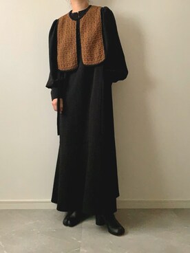 「ISOOK（アイスー）のアイテム（ワンピース/ドレス）」を使った、miさん（レディース・154cm）の秋コーディネート