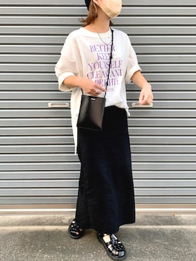 「ISOOK（アイスー）のアイテム」を使った、miさん（レディース・154cm）の夏コーディネート