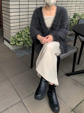 「フェザー」｜「アイテム（ワンピース/ドレス）」を使った、miさん（レディース・154cm）の秋コーディネート