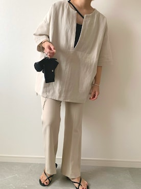 「Lavish Gate（ラヴィッシュゲート）のアイテム」を使った、miさん（レディース・154cm）の夏コーディネート