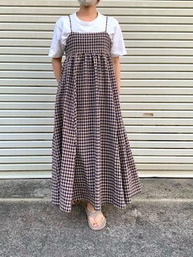 「みんなの白Tフェス」｜「アイテム（ワンピース/ドレス）」を使った、miさん（レディース・154cm）の夏コーディネート