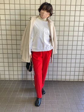 「新年一発目」｜「アイテム（スウェット）」を使った、ZJZさん（レディース・160cm）の冬コーディネート
