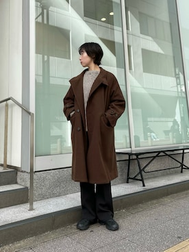 「CIAOPANIC（チャオパニック）のアイテム（その他アウター）」を使った、にしむらりささん（レディース・158cm）の冬コーディネート