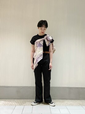 にしむらりささん(レディース・158cm)の夏コーディネート