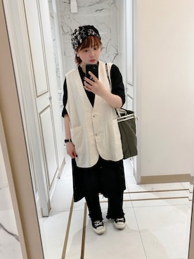 「SO（エスオー）のアイテム（シャツワンピース）」を使った、ｃａｎｃａｎさん（レディース・158cm）の春コーディネート
