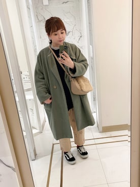 「POU DOU DOU（プードゥドゥ）のアイテム（その他アウター）」を使った、ｃａｎｃａｎさん（レディース・158cm）の冬コーディネート