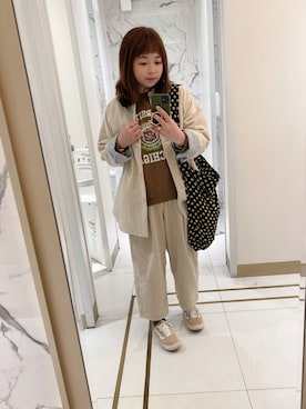 「POU DOU DOU（プードゥドゥ）のアイテム（ブルゾン）」を使った、ｃａｎｃａｎさん（レディース・158cm）の冬コーディネート