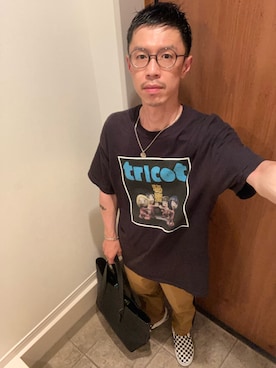 「アイテム（スリッポン）」を使った、junodart【official】さん（メンズ・168cm・40代）の冬コーディネート