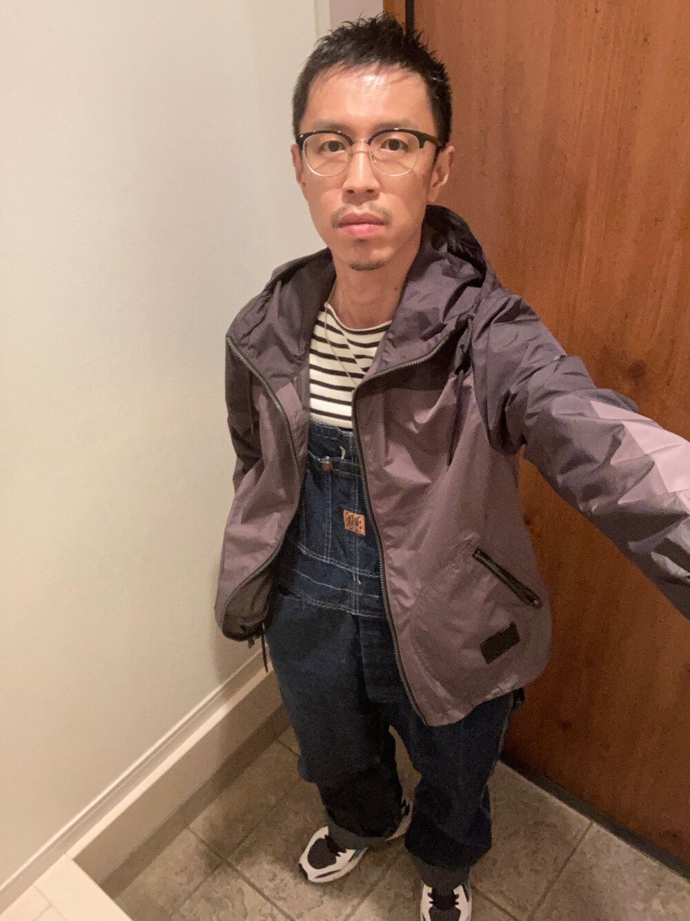 ナイロンジャケットを使った「カラーブロック」の人気