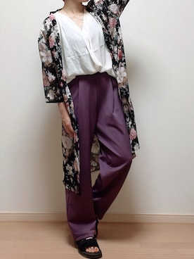 「テロシャツ」｜𝔸𝕤𝕒𝕞𝕚.さん（レディース・157cm）の夏コーディネート