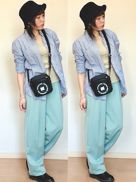 「Scramble（スクランブル）のアイテム」を使った、𝔸𝕤𝕒𝕞𝕚.さん（レディース・157cm）の春コーディネート