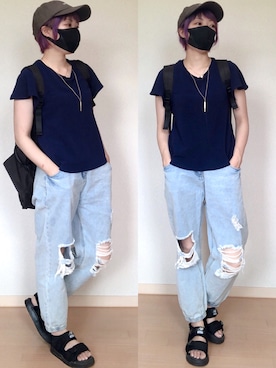 「VICTORIA（ヴィクトリア）のアイテム」を使った、𝔸𝕤𝕒𝕞𝕚.さん（レディース・157cm）の夏コーディネート