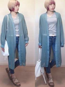 「Primazel（プリマゼル）のアイテム」を使った、𝔸𝕤𝕒𝕞𝕚.さん（レディース・157cm）の夏コーディネート