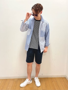 「NEWYORKER（ニューヨーカー）のアイテム」を使った、NEWYORKER_MENSさん（メンズ・172cm）の夏コーディネート