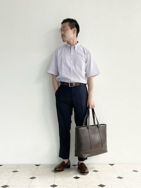 「ビジカジ」｜NEWYORKER_MENSさん（メンズ・170cm）の夏コーディネート