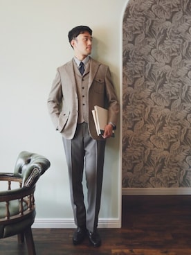 「NEWYORKER（ニューヨーカー）のアイテム」を使った、NEWYORKER_MENSさん（メンズ・181cm）の秋コーディネート