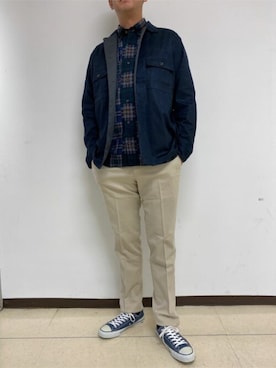 「NEWYORKER（ニューヨーカー）のアイテム」を使った、NEWYORKER_MENSさん（メンズ・184cm）の秋コーディネート