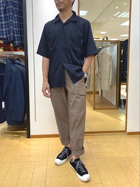 「NEWYORKER（ニューヨーカー）のアイテム」を使った、NEWYORKER_MENSさん（メンズ・165cm）の夏コーディネート