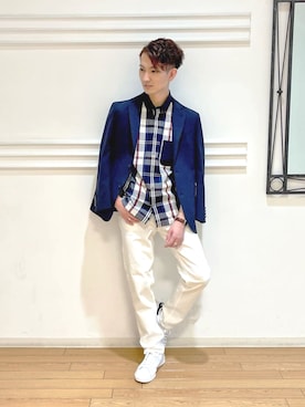 「NEWYORKER（ニューヨーカー）のアイテム」を使った、NEWYORKER_MENSさん（メンズ・172cm）の春コーディネート