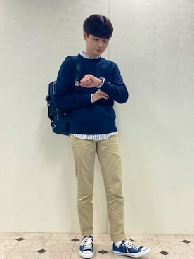 「NEWYORKER（ニューヨーカー）のアイテム」を使った、NEWYORKER_MENSさん（メンズ・175cm）の秋コーディネート