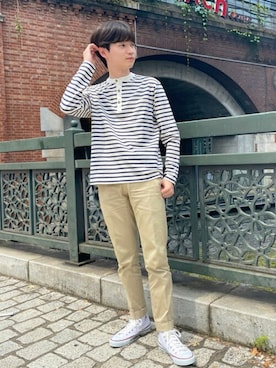 「NEWYORKER（ニューヨーカー）のアイテム」を使った、NEWYORKER_MENSさん（メンズ・174cm）の夏コーディネート