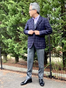 「ビジカジ」｜NEWYORKER_MENSさん（メンズ・173cm）の秋コーディネート