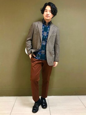 「NEWYORKER（ニューヨーカー）のアイテム」を使った、NEWYORKER_MENSさん（メンズ・170cm）の秋コーディネート