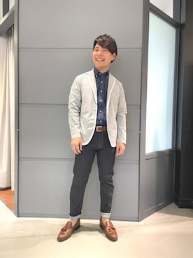 「NEWYORKER（ニューヨーカー）のアイテム」を使った、NEWYORKER_MENSさん（メンズ・170cm）の春コーディネート