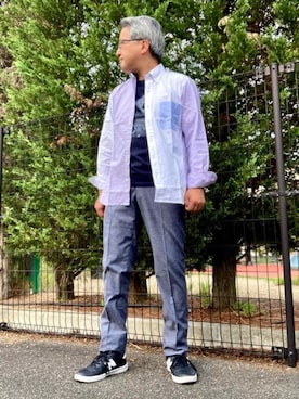 「NEWYORKER（ニューヨーカー）のアイテム」を使った、NEWYORKER_MENSさん（メンズ・173cm）の夏コーディネート