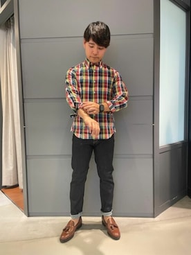 「NEWYORKER（ニューヨーカー）のアイテム」を使った、NEWYORKER_MENSさん（メンズ・170cm）の夏コーディネート