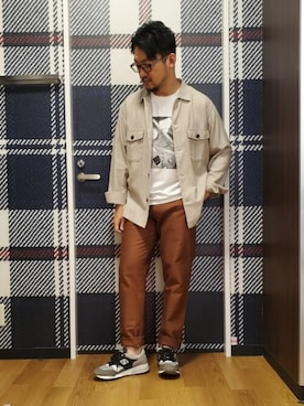 「NEWYORKER（ニューヨーカー）のアイテム」を使った、NEWYORKER_MENSさん（メンズ・168cm）の秋コーディネート